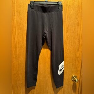 Nike Women’s Black Leggings with White Logo